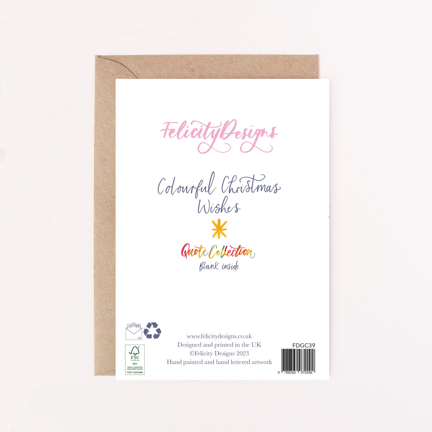 Falala Lalala Christmas Quote Greetings Card