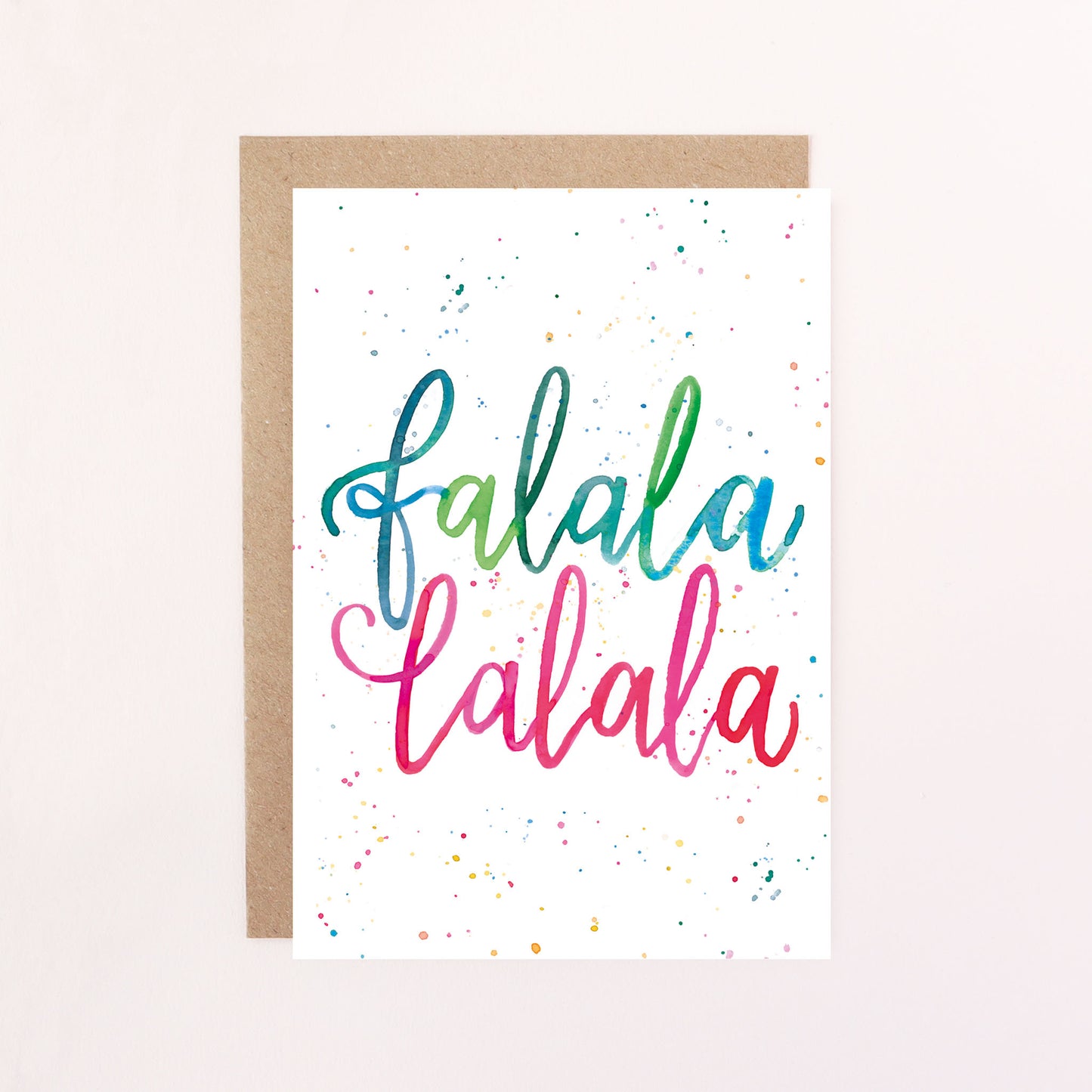 Falala Lalala Christmas Quote Greetings Card