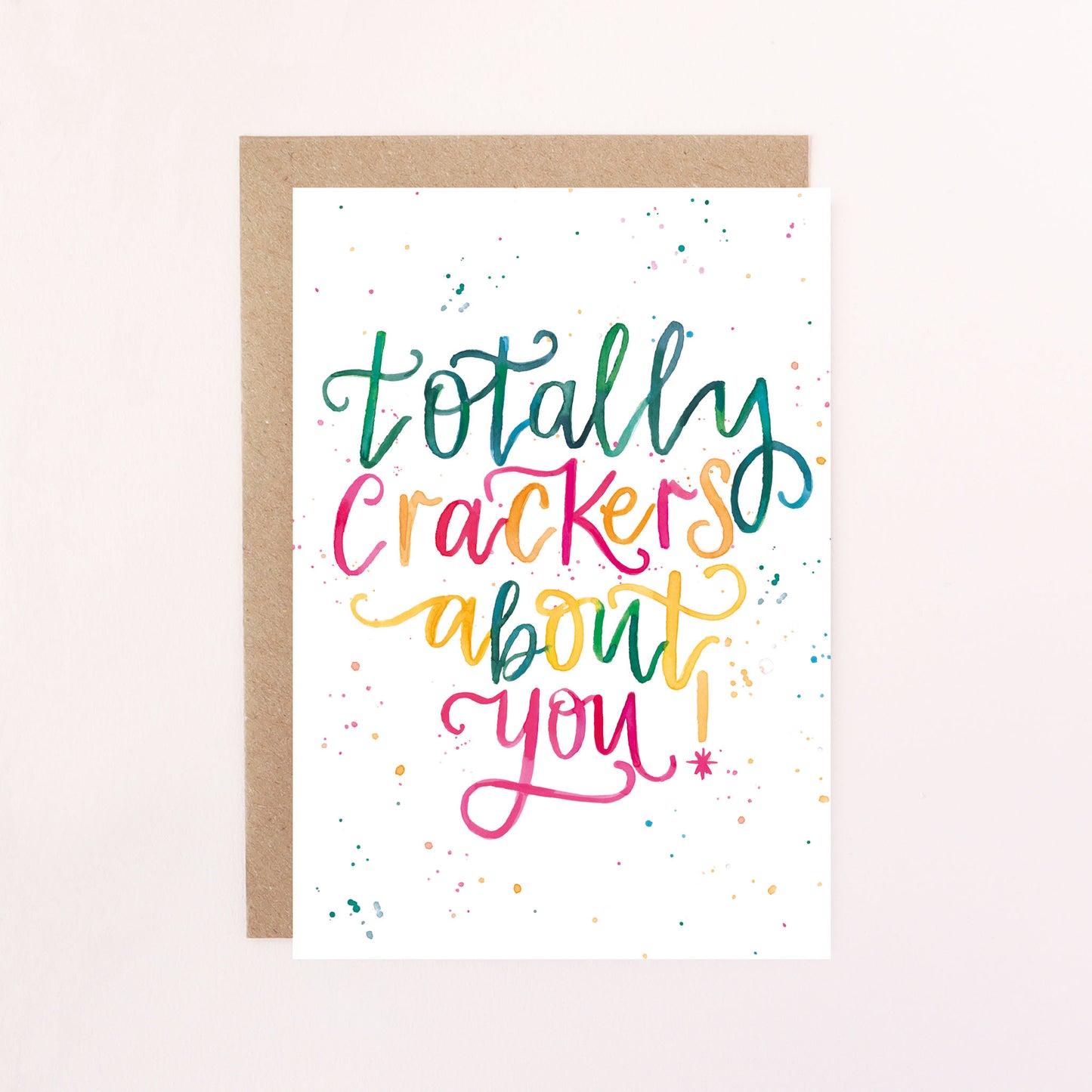 Totally Crackers About You! Christmas Quote Greetings Card