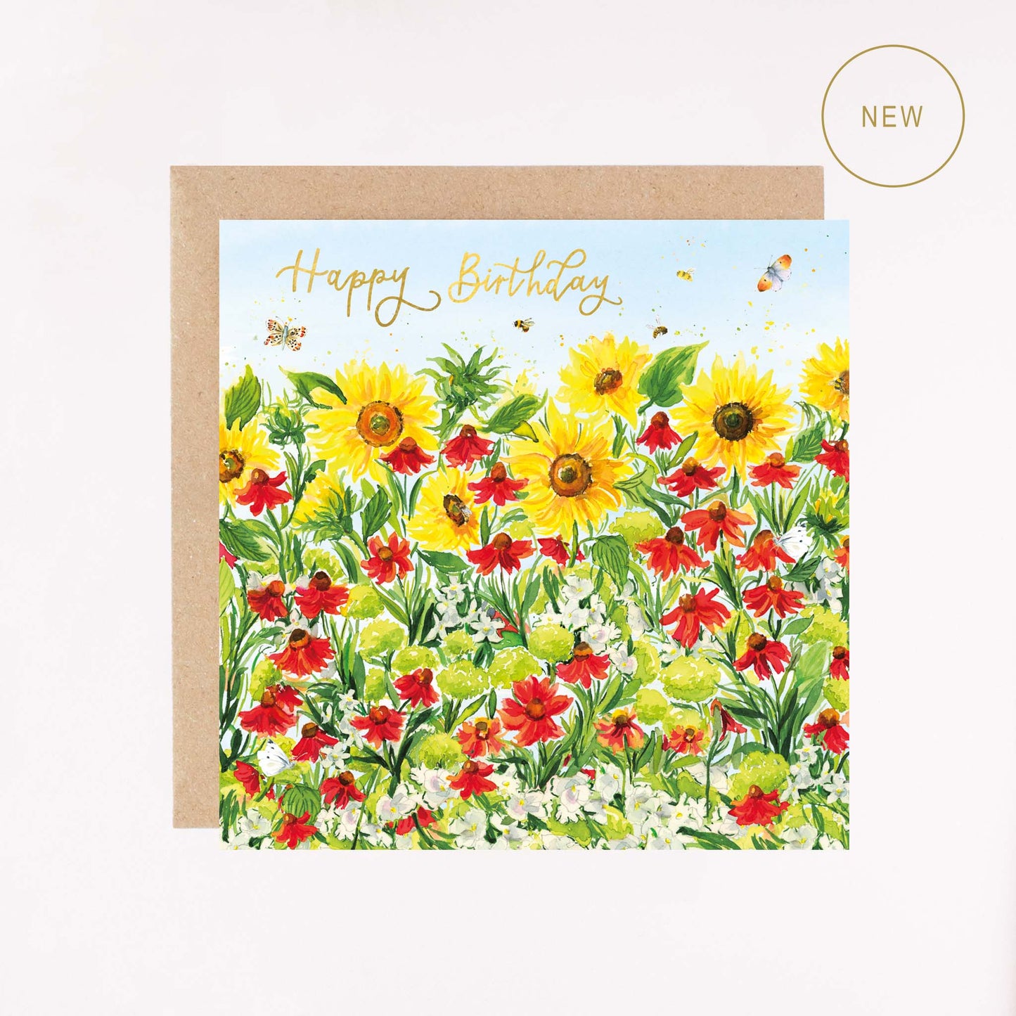 A Summers Border Foil Greetings Card