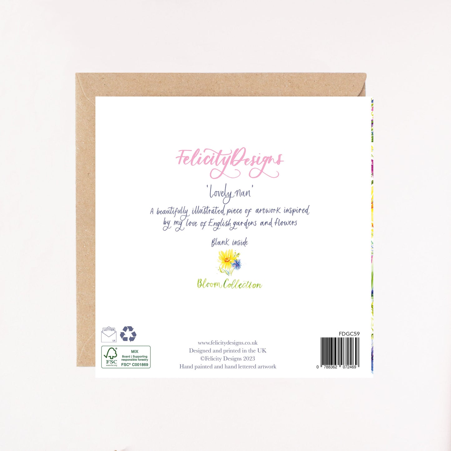 Lovely Nan Foil Greetings Card