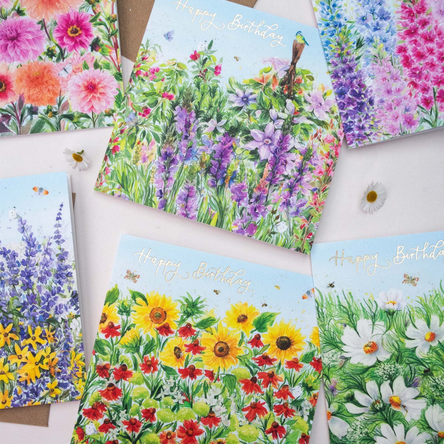 Delphinium Fields Foil Card