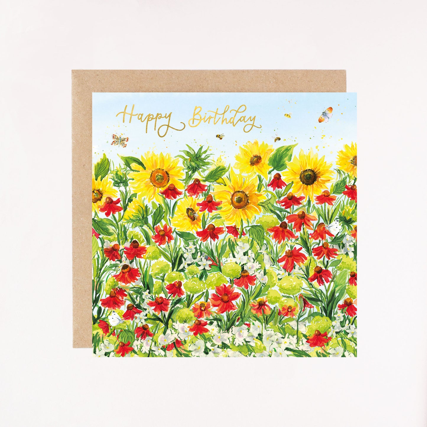 A Summers Border Foil Greetings Card