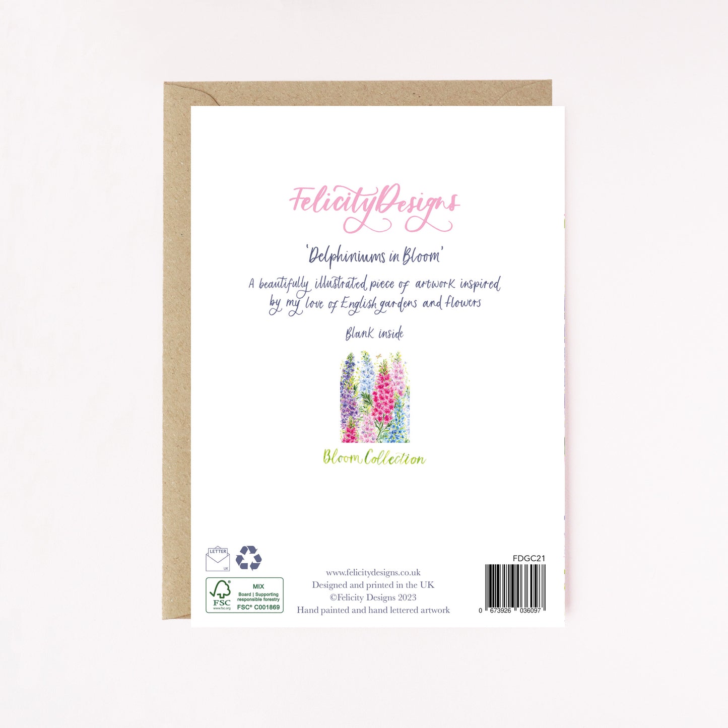 Delphiniums in Bloom Greetings Card
