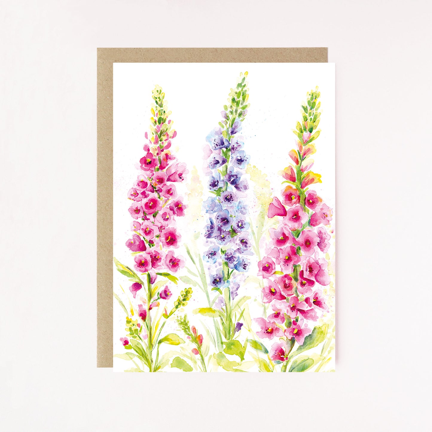 Foxgloves In Bloom Greetings Card