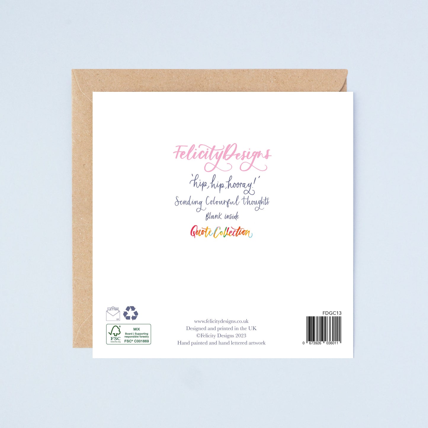 Hip Hip Hooray Greetings Card
