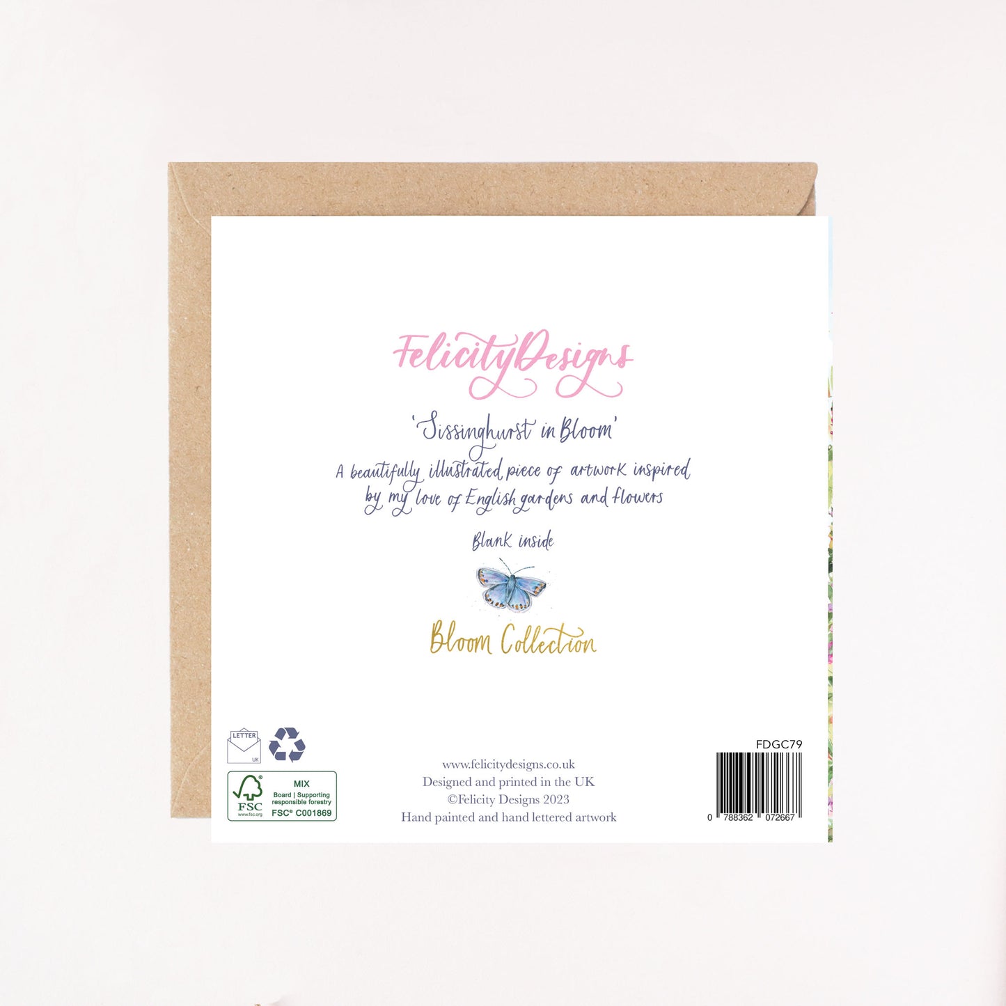 Sissinghurst in Bloom Foil Greetings Card