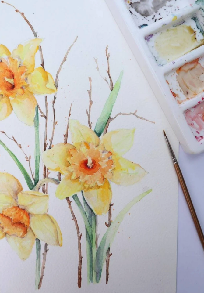 "Daffodils In Bloom" Giclee Fine Art Print