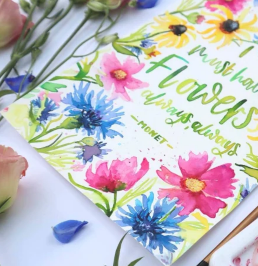 "I Must Have Flowers, Always, Always" Giclee Fine Art Print