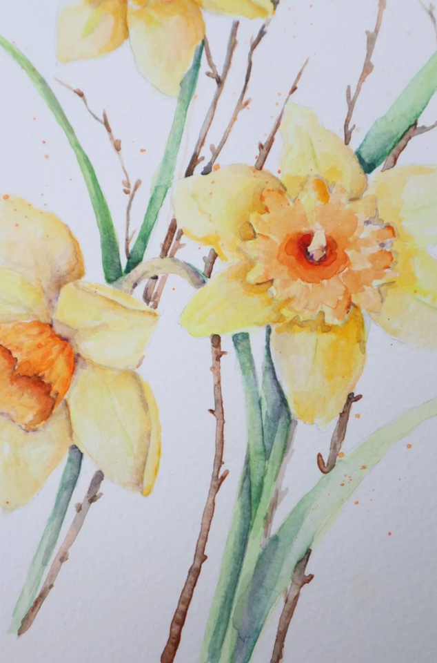 "Daffodils In Bloom" Giclee Fine Art Print