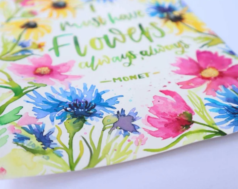 "I Must Have Flowers, Always, Always" Giclee Fine Art Print