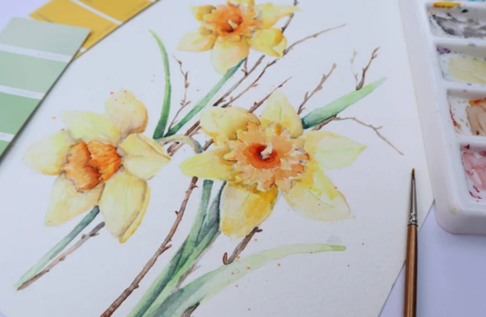 "Daffodils In Bloom" Giclee Fine Art Print