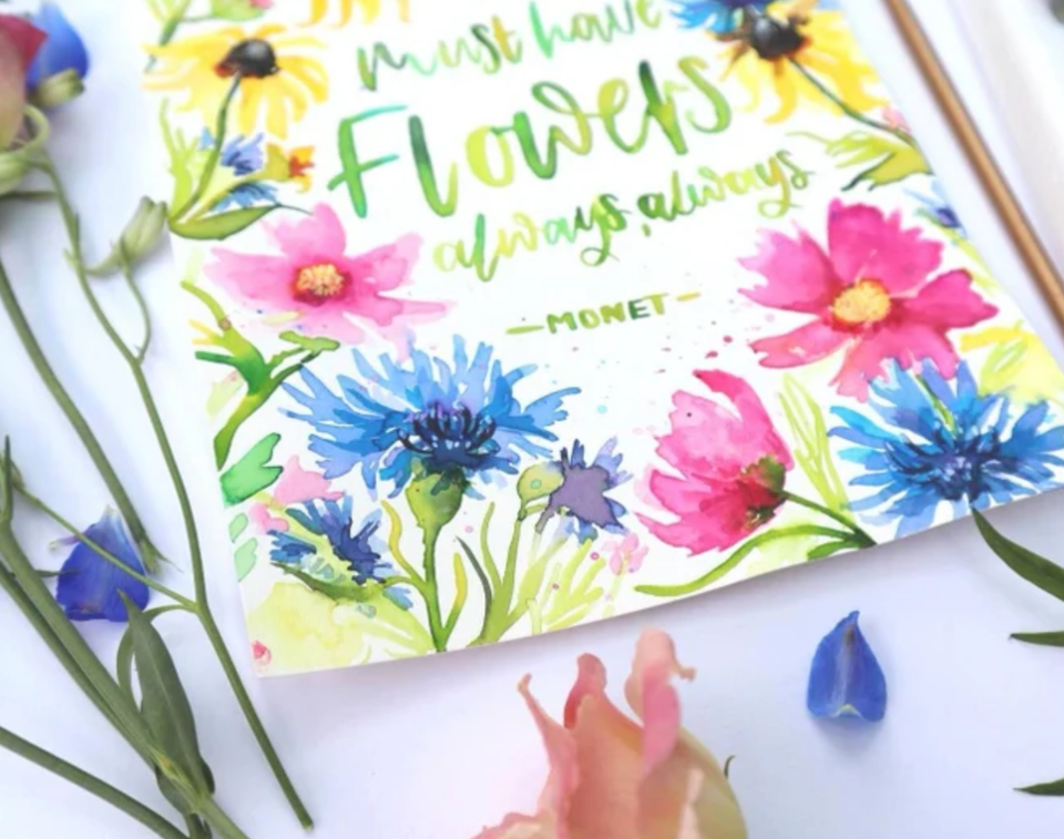 "I Must Have Flowers, Always, Always" Giclee Fine Art Print