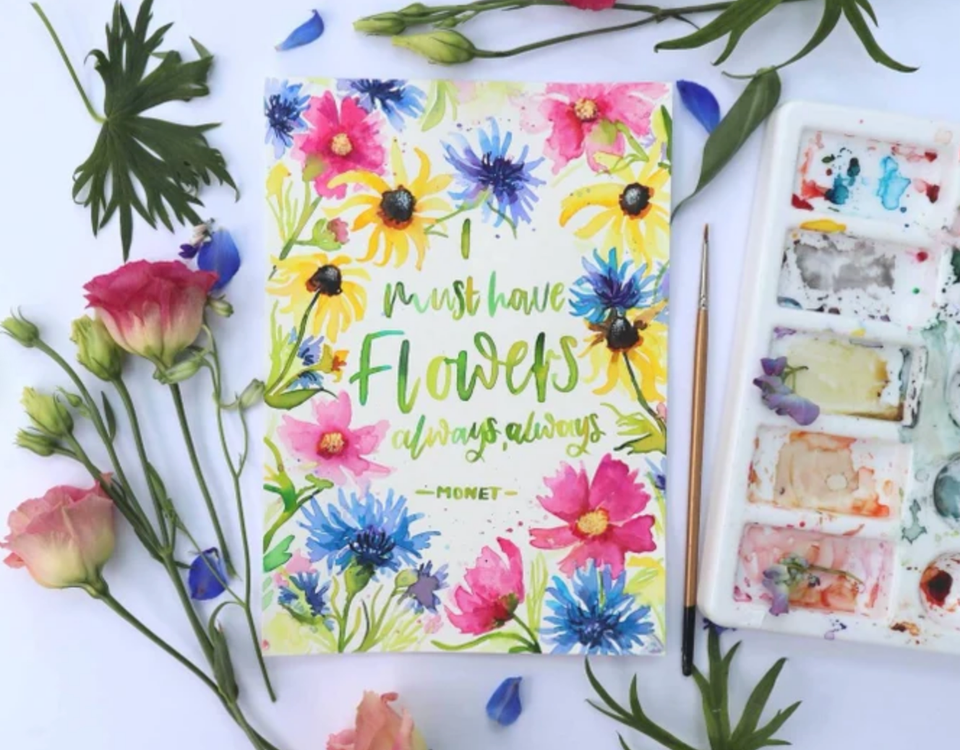 "I Must Have Flowers, Always, Always" Giclee Fine Art Print