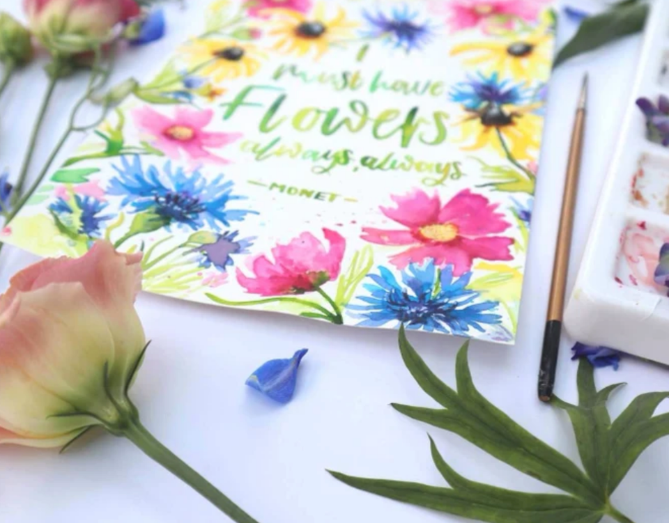 "I Must Have Flowers, Always, Always" Giclee Fine Art Print