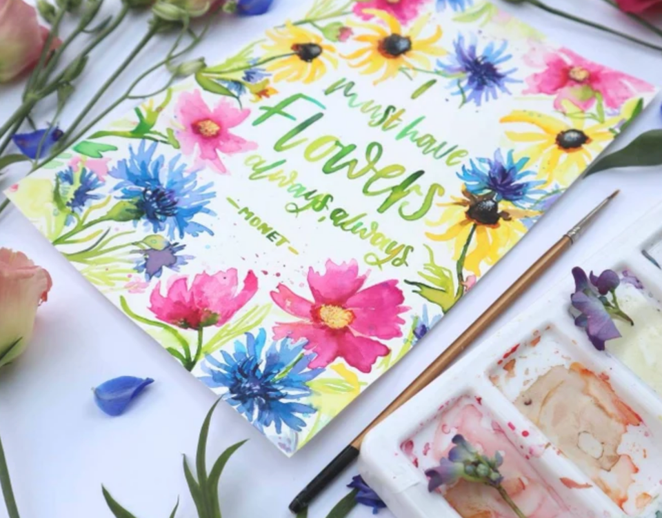 "I Must Have Flowers, Always, Always" Giclee Fine Art Print