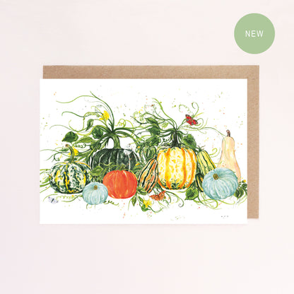 An Autumn Harvest Greeting Card, Holiday Thanksgiving
