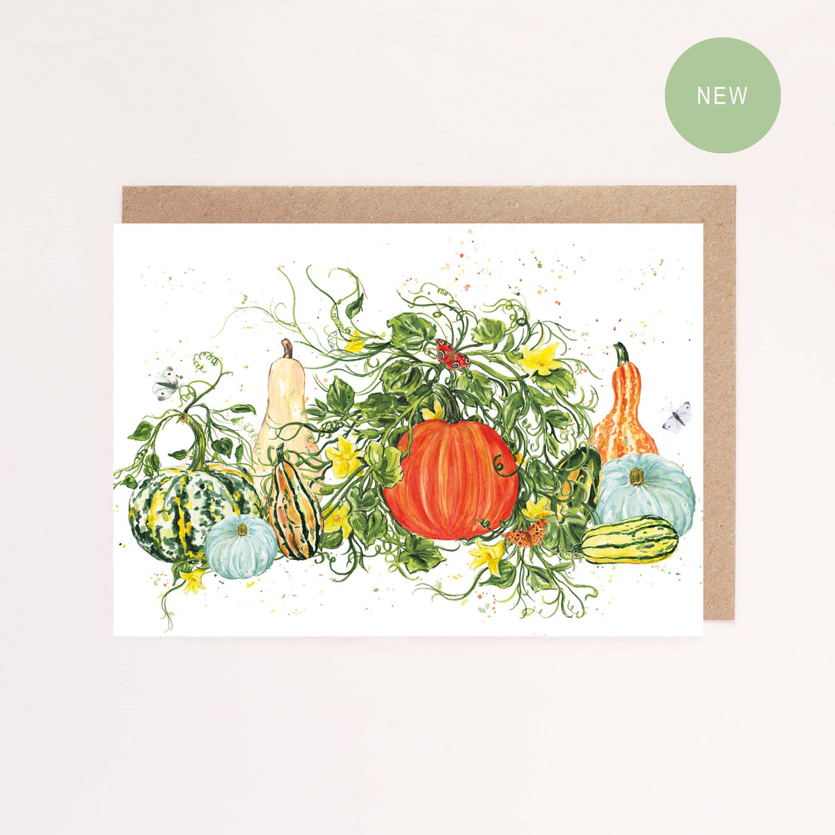 An Autumn Harvest Greeting Card, Holiday Thanksgiving