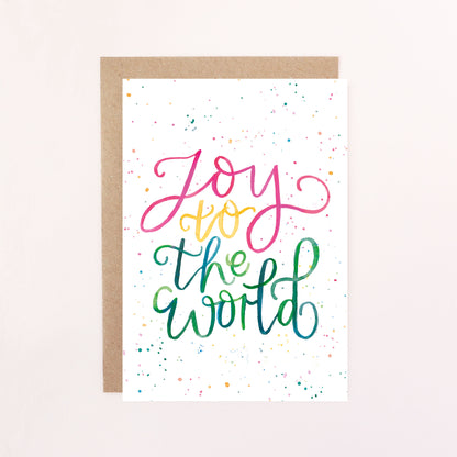 Joy To The World Christmas Quote Greetings Card