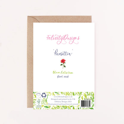 Poinsettia Greetings Card