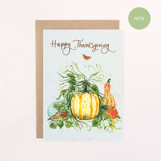 Happy Thanksgiving Harvest Greeting Card, Autumn Holiday