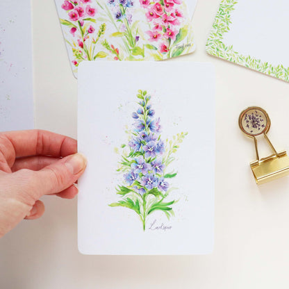 Larkspur Floral Postcard