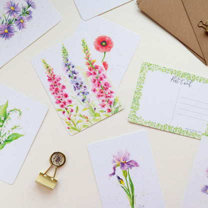 Foxglove Floral Postcard