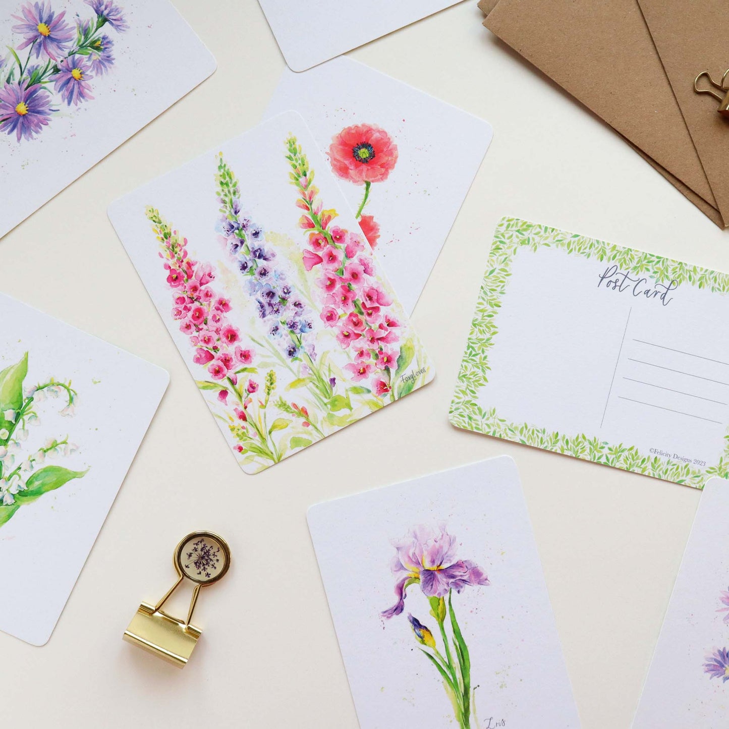 Poppy Floral Postcard