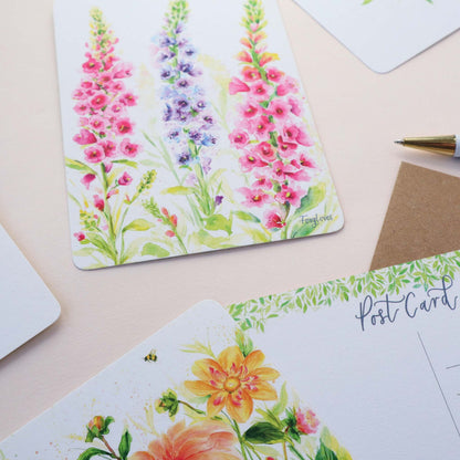Foxglove Floral Postcard