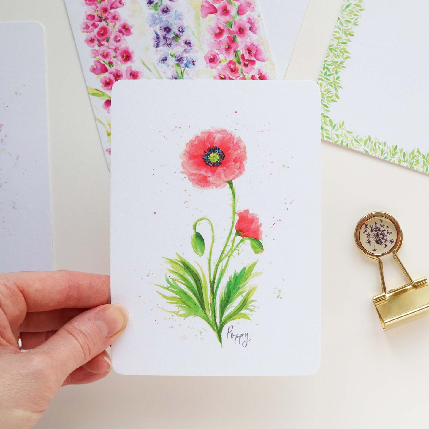 Poppy Floral Postcard