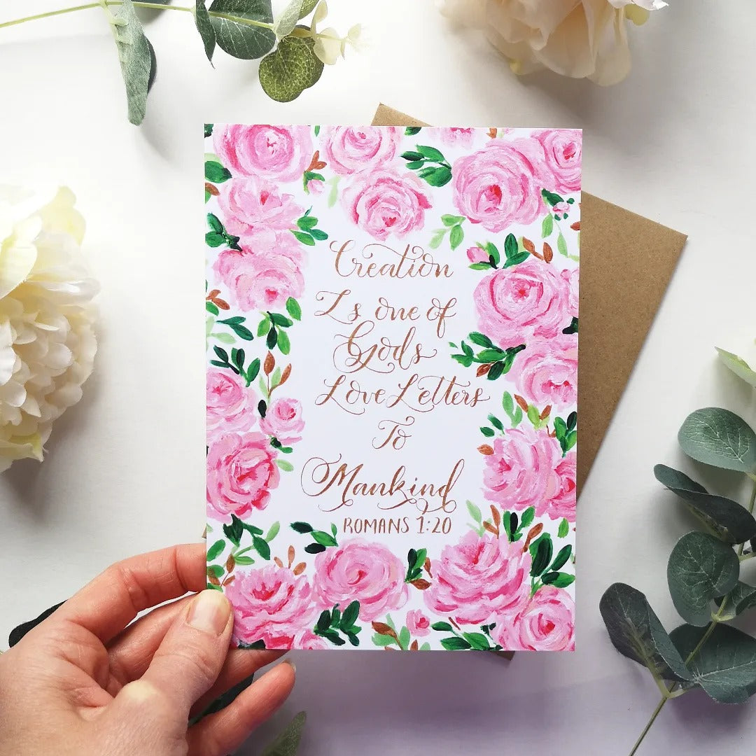 Romans 1:20 Quote Greetings Card