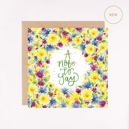 A Note To Say Foil Greetings Card