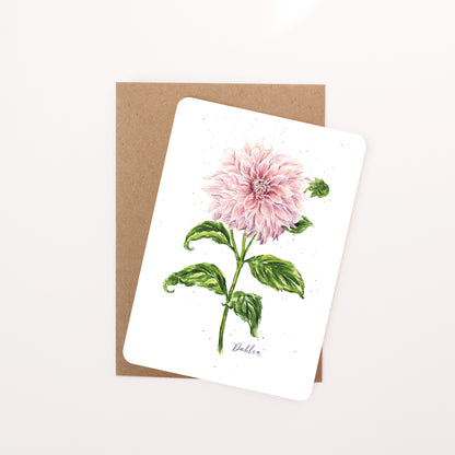 Dahlia Cafe Au Lait Postcard