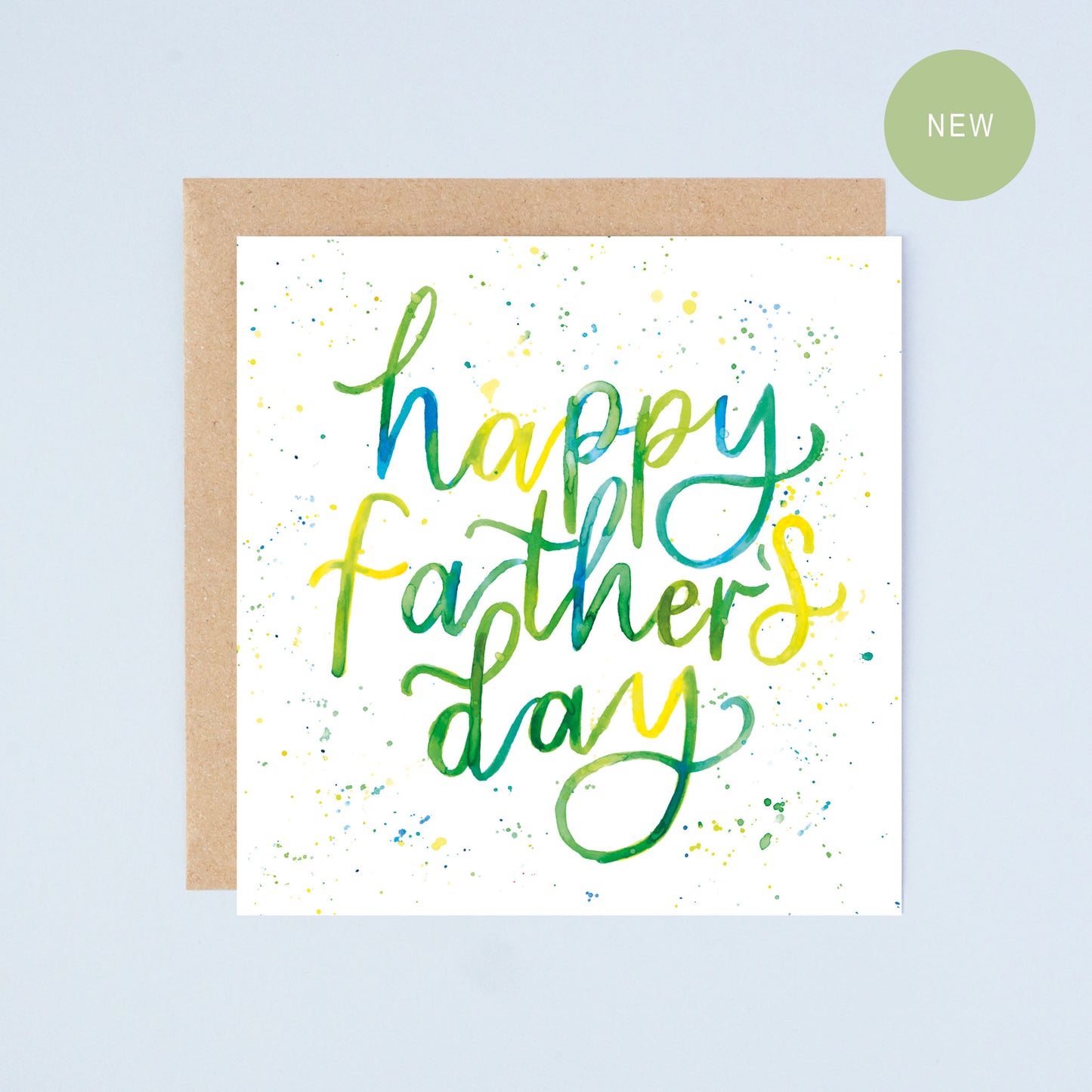 Happy Father's Day, Watercolour Quote Card