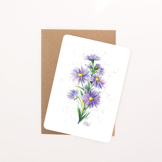 Aster Floral Postcard
