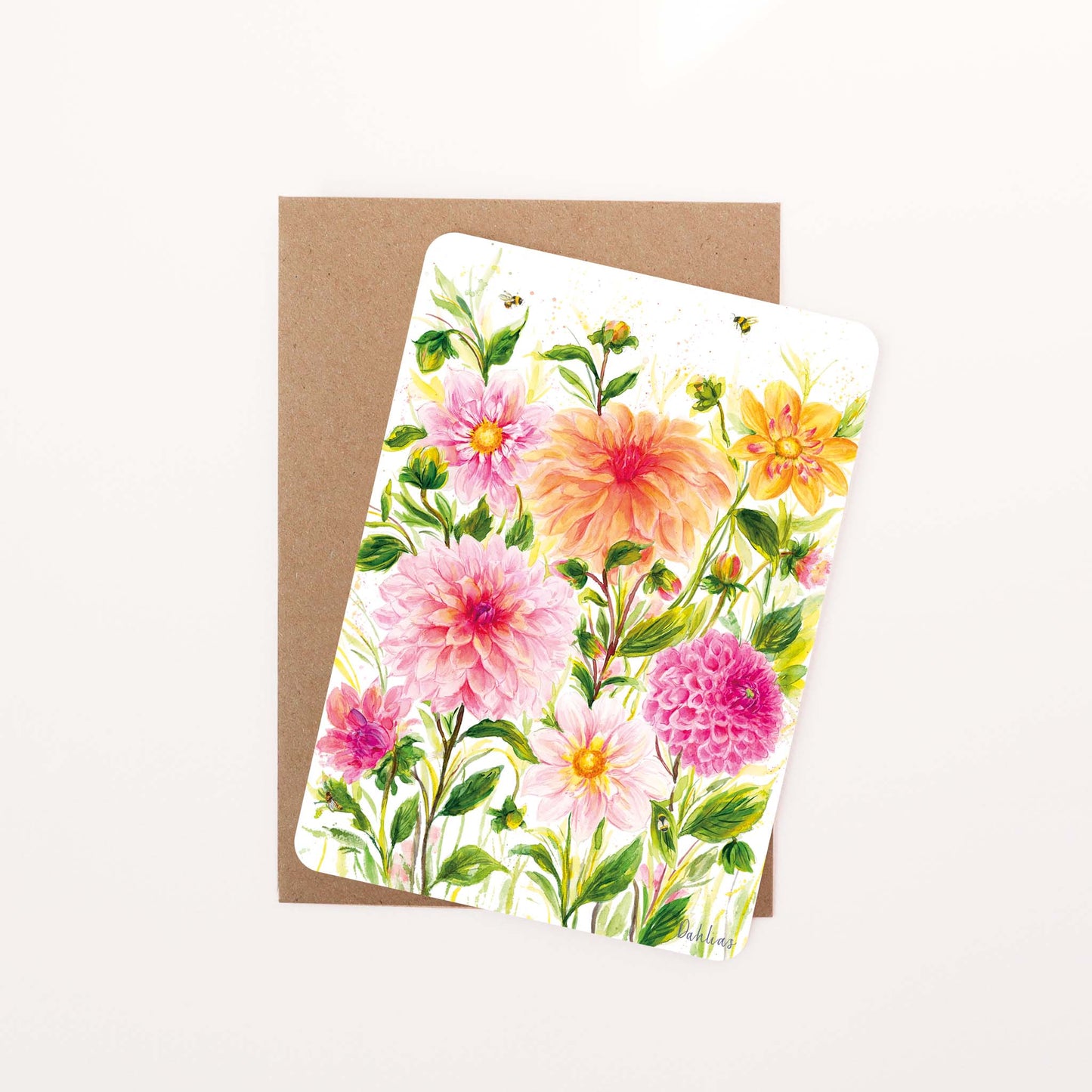 Dahlia Floral Postcard