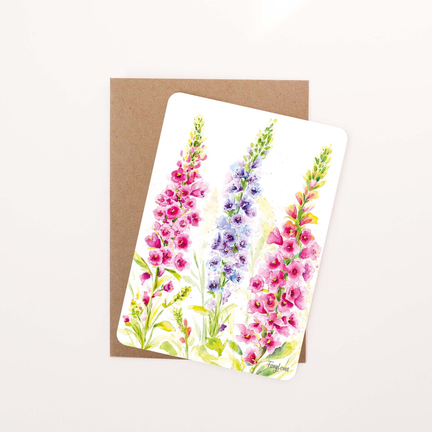 Foxglove Floral Postcard