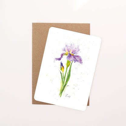 Iris Floral Postcard