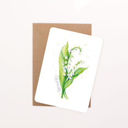 Lily of the Valley Floral Postcard