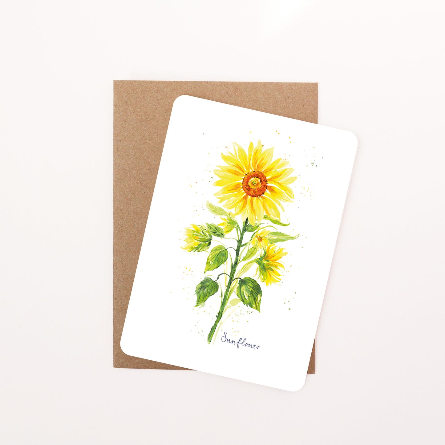 Sunflower Floral Postcard
