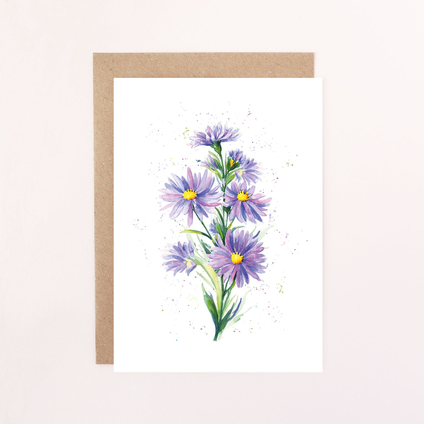 Aster Greetings Card