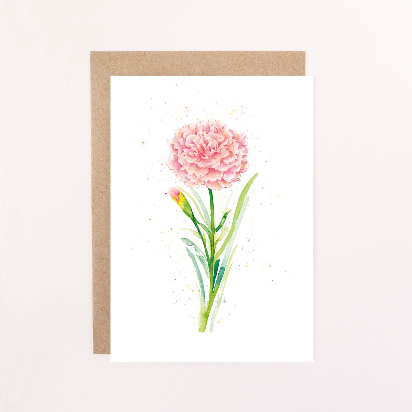 Carnation Greetings Card