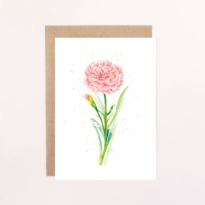 Carnation Greetings Card