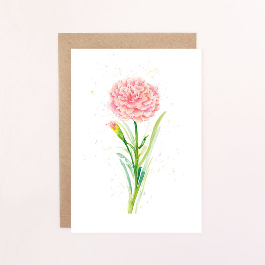 Carnation Greetings Card