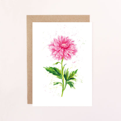 Chrysanthemum Greetings Card