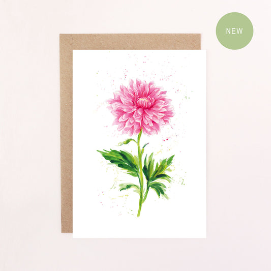 Chrysanthemum Greetings Card