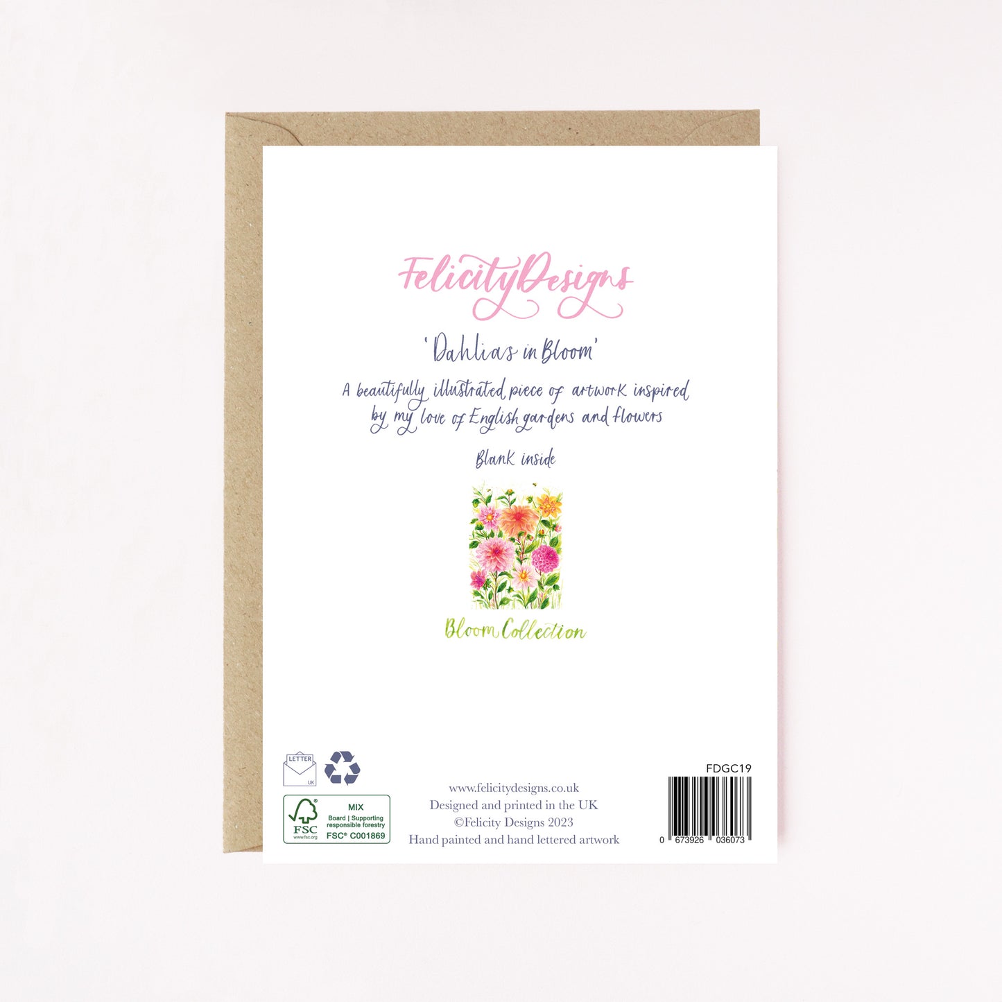 Dahlias in Bloom Greetings Card