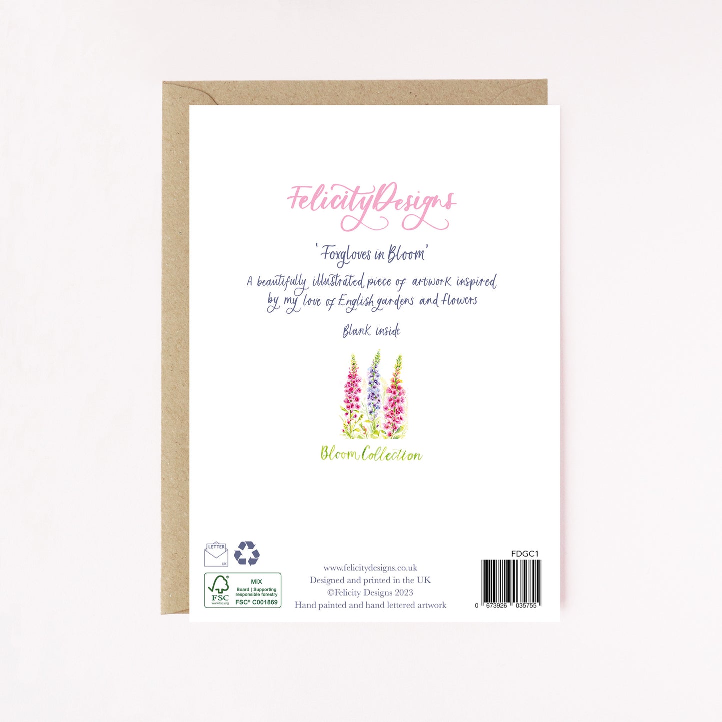 Foxgloves In Bloom Greetings Card