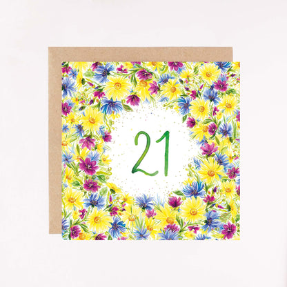 Age 21 Foil Greetings Card