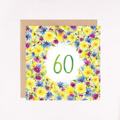 Age 60 Foil Greetings Card